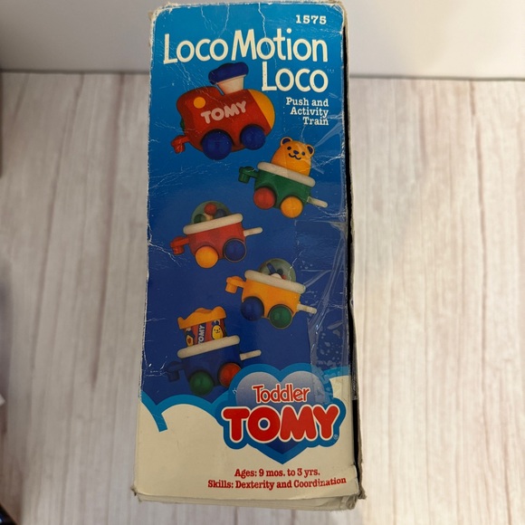 Toddler TOMY Loco Motion Push & Activity 5 Piece Train Car Baby Toy Vtg 1996 - Picture 15 of 16
